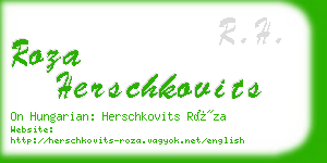 roza herschkovits business card